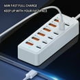 thumbnail image 6 of 12Port Electrical Socket USB Type C And USB A Charging Hubs With 66W Power Delivery For Multiple Devices Phones Tablets, 6 of 8