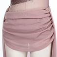 thumbnail image 6 of Kaerm Women's Lyrical Dance Dress Ruched Modern Contemporary Dance Dress Gymnastic Ballet Skirt Dusty Pink M, 6 of 7