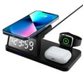 thumbnail image 2 of 7 In 1 Charging Station with Clock - Fast Wireless Charger for Mobile Phones and Headphones with Alarm and Display Functionality, 2 of 7
