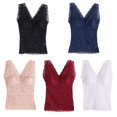 thumbnail image 4 of Women's Tank Tops Cute Slim Fitted Ribbed Knit Bow Lace Camisole Top Sexy Summer Square Neck Sleeveless Going Out Tops, 4 of 6