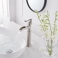 thumbnail image 4 of Brushed Nickel Single Handle Bathroom Sink Faucet Waterfall Vessel Mixer w/Drain, 4 of 8