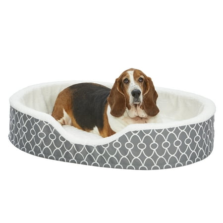 MIDWEST QT GRAY TFLN NEST PET BED 48IN