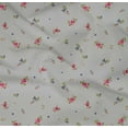 thumbnail image 4 of oneOone Organic Cotton Poplin Twill Fabric Leaves & Flower Floral Printed Fabric 1 Yard 42 Inch Wide, 4 of 4