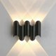 thumbnail image 4 of Aplique de pared para exteriores minimalista y creativo, LED, impermeable, para interiores, galería, balcón, luz de pared luminosa hacia arriba y hacia abajo, 4 of 5