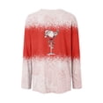 thumbnail image 5 of KICILVS Womens Christmas Tops Red Wine Glass Print Long Sleeve Crew Neck T Shirt Casual Holiday Blouse for Christmas Day Outfits, 5 of 8