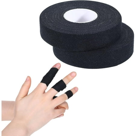 2 Rolls Finger Tape Extra Strong Adhesive 0.6-Inch x 32-feet Athletic Tape for Fingers Hands & Toes Rock Climbing Tape Skin-Friendly Sports Tape for Outdoor Sports Climbing Football (Black) 2 Rolls Finger Tape Extra Strong Adhesive 0.6-Inch x 32-feet Athletic Tape for Fingers Hands & Toes Rock Climbing Tape Skin-Friendly Sports Tape for Outdoor Sports Climbing Football (Black)