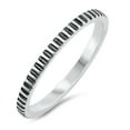 thumbnail image 1 of Unique Bali Style Grooved Ring .925 Sterling Silver Band Jewelry Female Male Unisex Size 6, 1 of 4