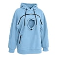 thumbnail image 4 of lcziwo Cat Pouch Hoodie for Women Light Blue Pet Hoodies Oversized Dog Carrier Hooded Sweatshirt with Carrying Pockets 2026 Light Blue,L, 4 of 8