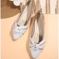 thumbnail image 6 of Flats for Womens Pointed Toe Ballet Flats with Bow Comfortable Knit Dressy Flats, 6 of 8