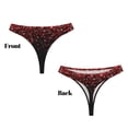 thumbnail image 3 of Fotbe Red Glitter1 Tanga Sin Costuras para Mujer con Estampado – Panties Invisibles, Transpirables y Cómodos para Uso Diario-3X-Large, 3 of 6