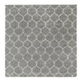 thumbnail image 2 of Unique Loom Trellis Shag Collection Area Rug - Ruby (7' 10" Square Gray/Ivory), 2 of 10