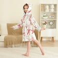 thumbnail image 4 of FORMRS Niños Bathrobe Unisex Hooded Robe Soft Plush Pajamas Sleepwear, Size 10-12T, Brown Starfish, 4 of 7