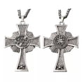 thumbnail image 2 of HOOUN Silver Knight Crown Masonic Cross Pendant Necklace Christian Jewelry Chain 24"-Style B- Knight, 2 of 7