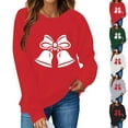 thumbnail image 6 of qucoqpe Women's Christmas Crewneck Sweatshirt Trendy Long Sleeve Holiday Graphic Print Pullover Top, 6 of 6