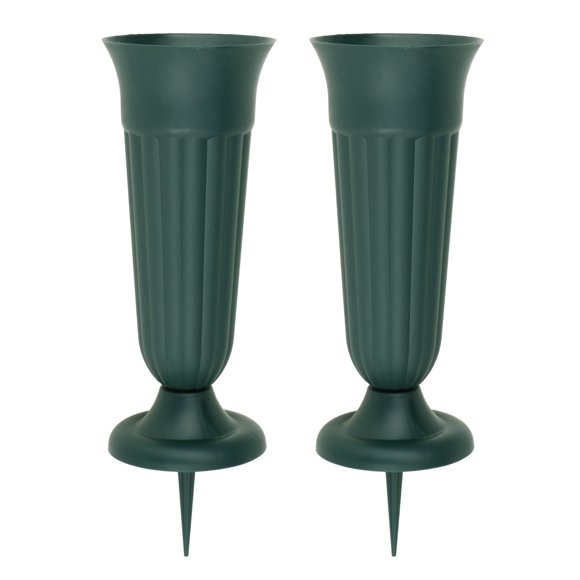 Florero de cementerio, soporte de flores, florero cónico desmontable, decoraciones para tumba, florero conmemorativo para actividades de lápida,