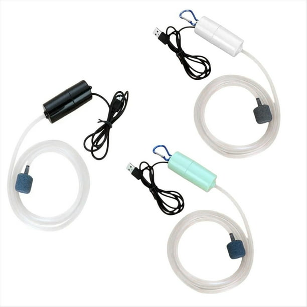 Bomba de Oxígeno para Acuario, Compresor de Aire Silencioso USB para Pecera, Accesorios para Acuario Aireador