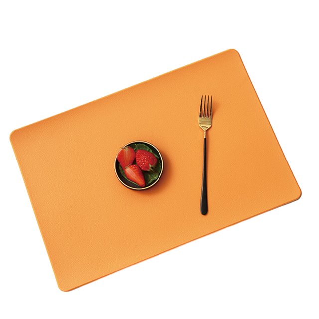 4 manteles individuales de cuero, tapetes aislantes antideslizantes, tapetes para el hogar, tapetes impermeables para comida occidental de hotel, posavasos.
