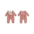 thumbnail image 2 of Rovasas Baby Girls Romper Apple/Duck Embroidery Striped Long Sleeve Jumpsuits, 2 of 9