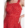 thumbnail image 4 of Time and Tru Women's and Women's Plus Sleeveless Smocked Peasant Midi Dress, Sizes XS-4X, 4 of 5