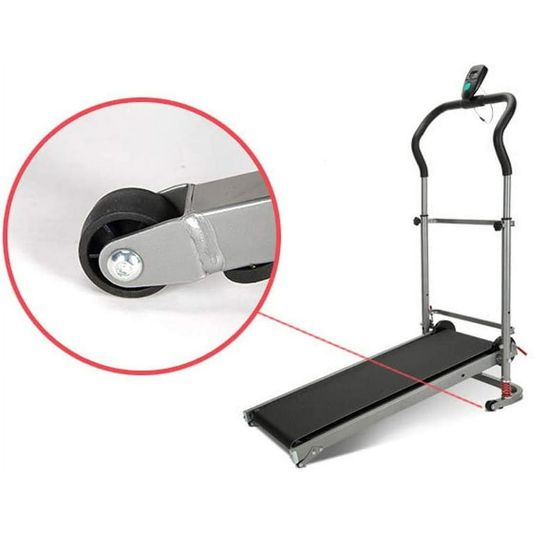 INTBUYING Walking Running Exercise Machine Foldable Non electric Treadmill Gym Fitness for Home Exercise