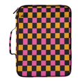 thumbnail image 2 of Haosy Accordion File Organizer Zipper Binder 500 Sheet 6-Tab Expanding File Folder Multi-Pocket 1.2 Inch 3 Ring Pink and Orange Checkered, 2 of 7