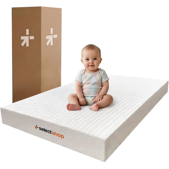 Colchón Infantil De Cuna En Caja Esponja Foam De Alta Densidad Firmeza Media Suavidad Y Durabilidad Tecnología Híbrida Ortopédico (120X60 CM)