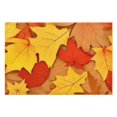 thumbnail image 2 of Maple Leaf Orange Dining Table Placemats 4PCS Thanksgiving Harvest Fall Autumn Durable Linen Placemats 12 X 18 Inch Seasonal Farmhouse Holiday Rustic Decor for Kitchen Dining Table Mats, 2 of 5