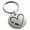 Silver, variant on Stainless Steel Love Arrow Heart Engraved Small Medallion Circle Charm Keychain Keyring