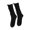 Black, variant on 1 Pair Women Stockings Solid Color Breathable Cotton Sweat Absorption Protective Soft High Elasticity Ripped Long Holes Women Socks Fitness Socks