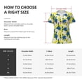 thumbnail image 6 of Wukai Lilies Flowers Casual V-Neck Graphic Tees for Women: Lightweight and Breathable Summer Tops with Stylish Design-Medium, 6 of 8