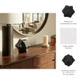 thumbnail image 5 of Geometric Star Orb for Home Decor - Modern Stoneware Sculpture for Living Room, Office, Shelf or Coffee Table Accemt - Decorative Ornament Figurine for Bathroom Counter Styling - 5", Black, 5 of 12