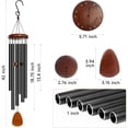 thumbnail image 3 of Wind Chime for Outside Deep Tone, 42 inch Large Wind Chimes, 6 Heavy Duty Tubes Aluminium Metal Extra Large Wind Chimes, Decoration for Garden, Patio, Yard, Gift for Mother's Day(Waterdrop), 3 of 5