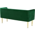 thumbnail image 4 of Meridian Furniture Audrey Green Velvet Bench, 4 of 6