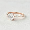 thumbnail image 3 of solitaire jewels 1.3CT Dainty Oval Moissanite Solitaire Engagement Ring For Women, 18K Rose Gold, 3 of 5