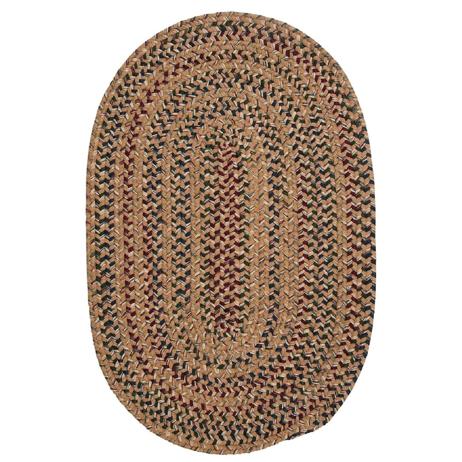 5' x 8' Rustic Handmade Braided Oval Area Throw Rug