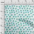 thumbnail image 2 of oneOoneRayonTurquoiseBlueFabricGeometricTriangleSewingCraftProjectsFabricPrintsByYard56InchWide, 2 of 4