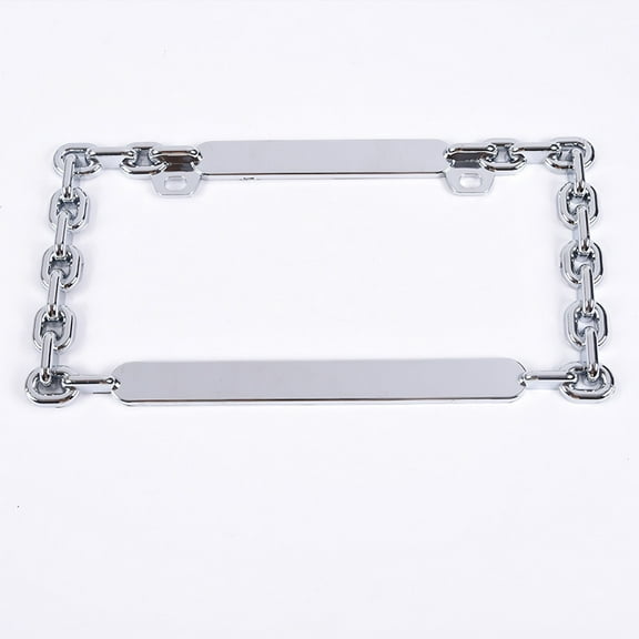 Car License Plate Frame Chain Accented Tough