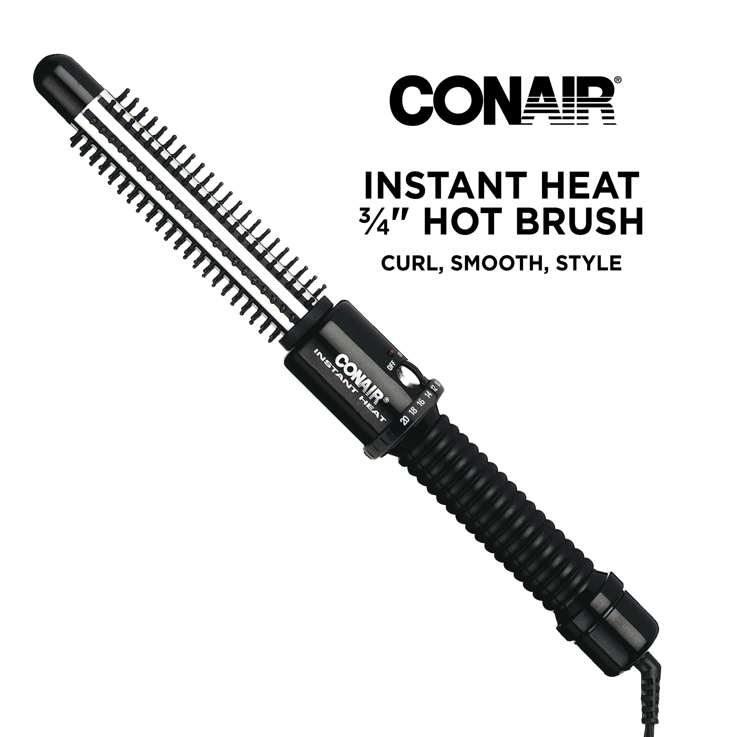 Conair Instant Heat Swivel Cord Hot Hair Brush, Black BC84N - image 2 of 6