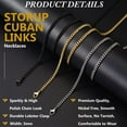 thumbnail image 6 of 3Pcs Stainless Steel Chain Necklace for Men, 18K Gold Plated Silver Black Chain Necklace Set 3MM Stainless Steel Chain Necklace Cuban Link Chain Set for Men Women, 6 of 7