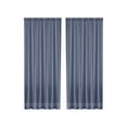 thumbnail image 3 of SLYNSHome Dark Blue Sheer Curtains Semi Transparent Rod Pocket Curtains for Bedroom and Living Room,52 x 84 inches Long,1 Panels, 3 of 7