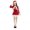 Red, variant on HOWPAY Christmas Costumes for Women Santa Claus Casual Swing Dress with Hat off Shoulder Sleeveless Xmas Suit 3PCS Holiday Cosplay Outfits Red XL