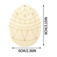 thumbnail image 2 of LEWEEN 10 Pcs 2D Wooden Easter Egg Pendant with Rope 6 Watercolor Pens, Unfinished 3.1x2.4 Inch Decorations for DIY Crafts Parties Home, Ideal for Gift Labels Handwritten Signs Baby Showers Birthdays, 2 of 4