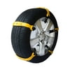 ALEKO Heavy Duty Adjustable Fit Emergency Anti-Skid Snow Chain Straps - Yellow - 10 Pack