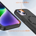 thumbnail image 5 of For Apple iPhone 15 Pro 6.1 inch Magsafe Wireless charging Commuter Non Slip Dual Layer Shockproof Protective Hybrid Case Cover Black, 5 of 5