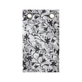 thumbnail image 1 of Floral Hanging Pocket Organizer, Blooming Flora Wild Herbs Montbretia Silhouettes in Monotone Layout, Printed Polyester Storage Bag with Pockets, 9" x 27", Charcoal Grey and White, 1 of 2