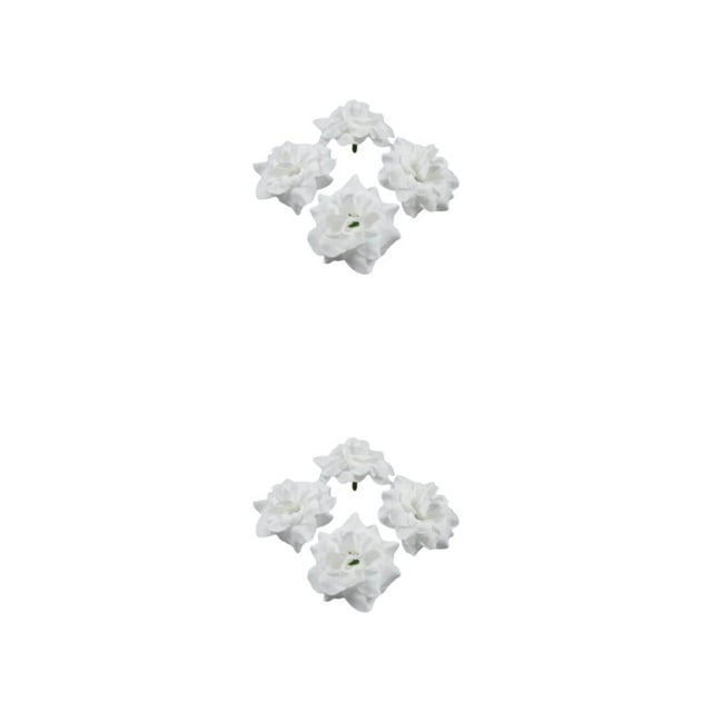 Guardoinrt 50pcs/set Bouquets Superbes avec Texture Douce et Apparence Réaliste Naturel Recherche Fibre Large Application DIY Blanc 4.5cm 2Set