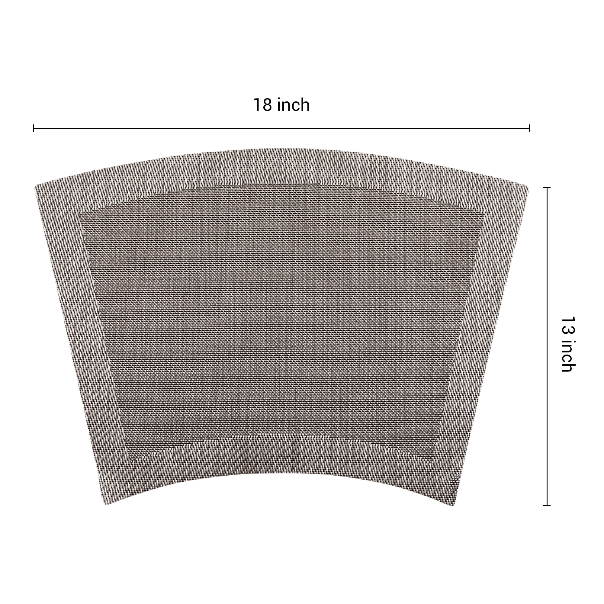 Unique Bargains Set of 8 Placemats Washable Heat Resistant Table Placemats Gray 18x13in