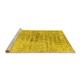 thumbnail image 2 of Ahgly Company Machine Washable Indoor Rectangle Abstract Yellow Contemporary Area Rugs, 7' x 9', 2 of 4