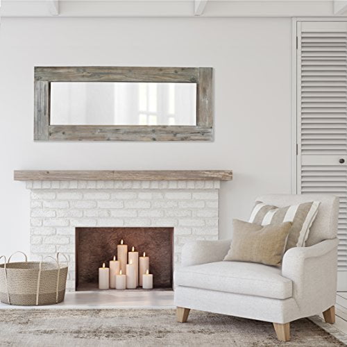 Barnyard Designs Long Decorative Wall Mirror Rustic Distressed Barnyard Designs Long Decorative Wall