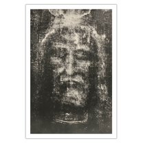 The Shroud of Turin (Sindone di Torino) - Turin Shroud (Sacra Sindone) - Vintage Religious Art by Secondo Pia c.1898 - Fine Art Matte Paper Print (Unframed) 30x44in